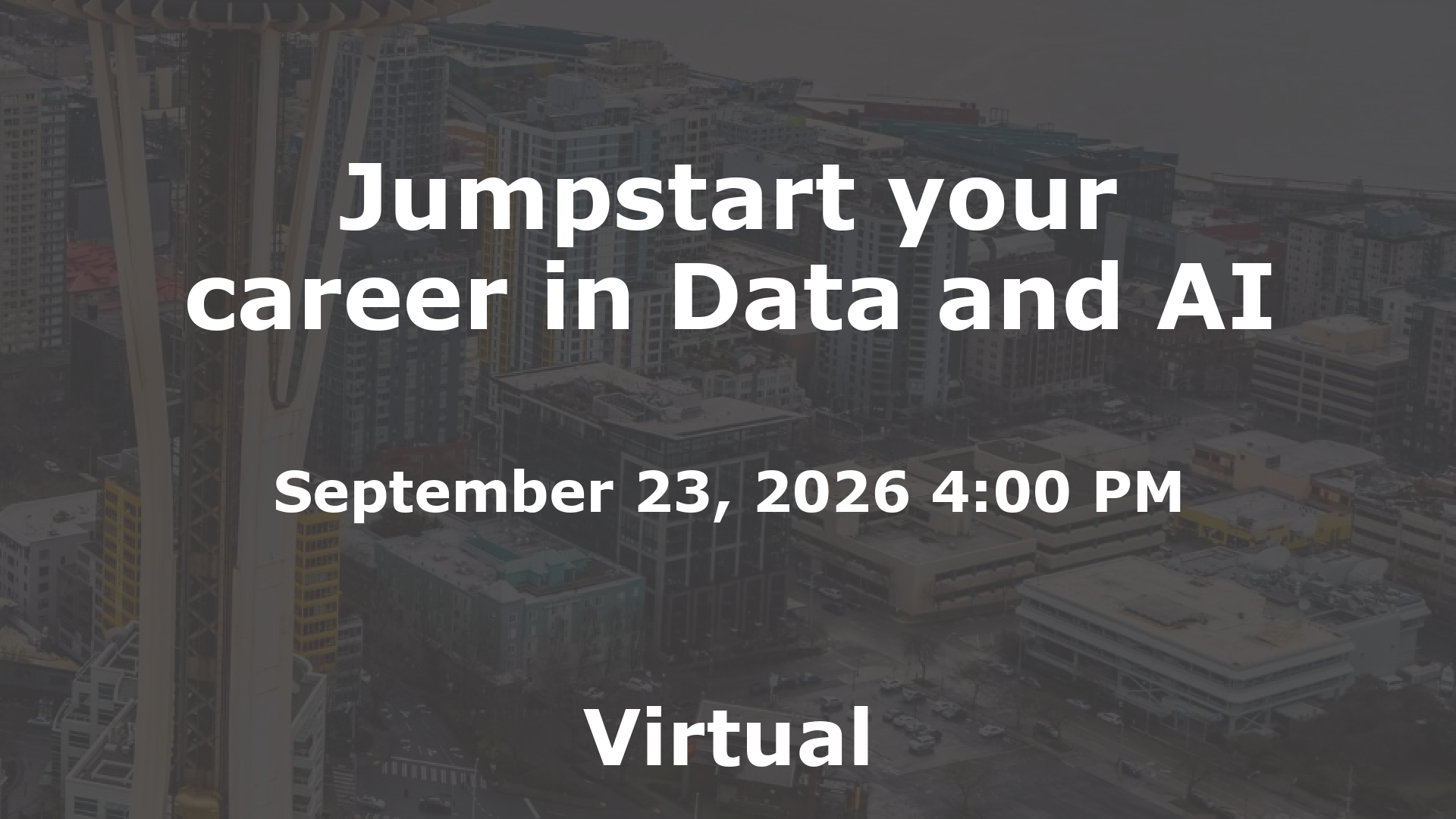 Jumpstart your career in Data and AI event image